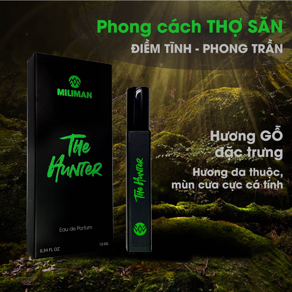 Nước Hoa Nam Miliman - Dầu Thơm EDP Chính Hãng, 2 Mùi Hương Nam Tính, Quyến Rũ Chai 10ml