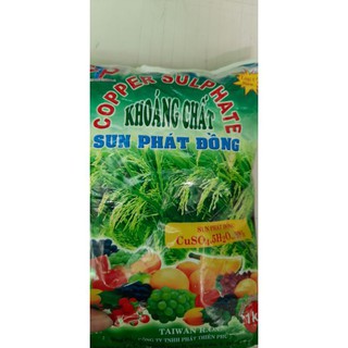 1kg Sunfat đồng 99 % hỗ trợ trừ nấm bệnh cây trồng