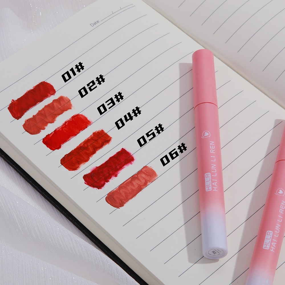 HLLR red velvet matte lip glaze, lâu trôi, son bóng không dính, son màu trà sữa, trang điểm nude, mỹ phẩm thường | BigBuy360 - bigbuy360.vn