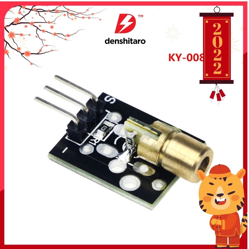 Denshitaro Module cảm biến lazer 5V KY-008 D00-198