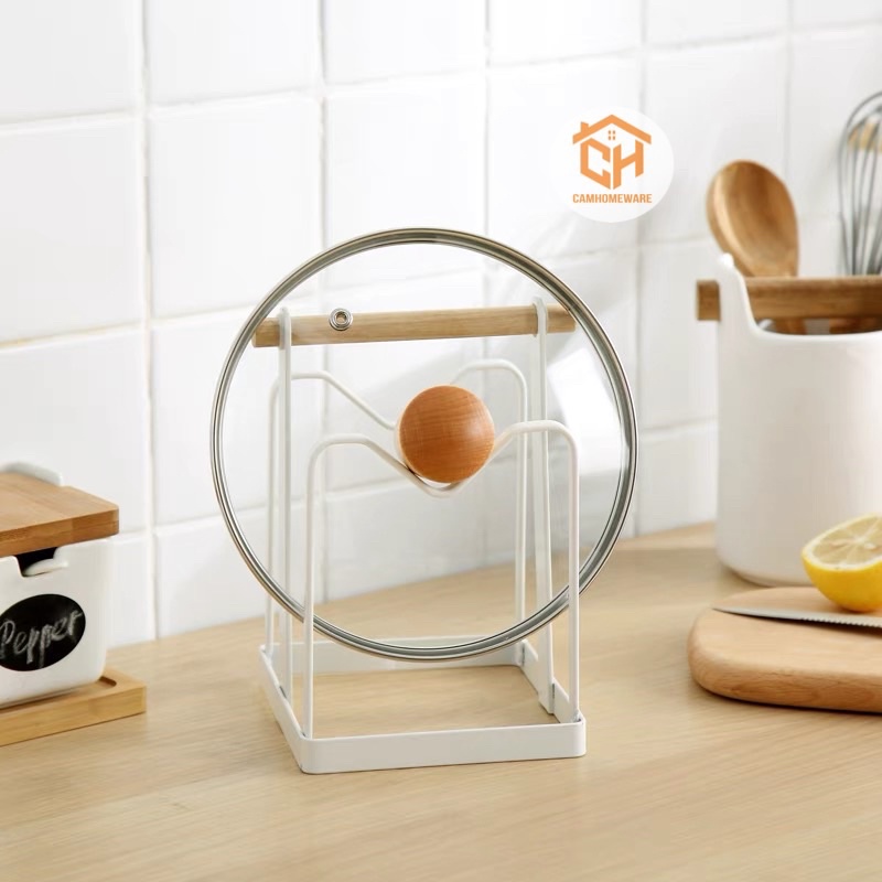 Giá Cài Vung Inox Sơn Tĩnh Điện, Giá Inox Để Bàn Nhà Bếp Siêu Tiện Lợi