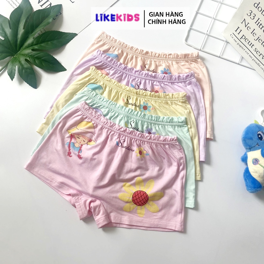 Combo 10 Quần chip bé gái LIKEKIDS nhiều màu dễ thương