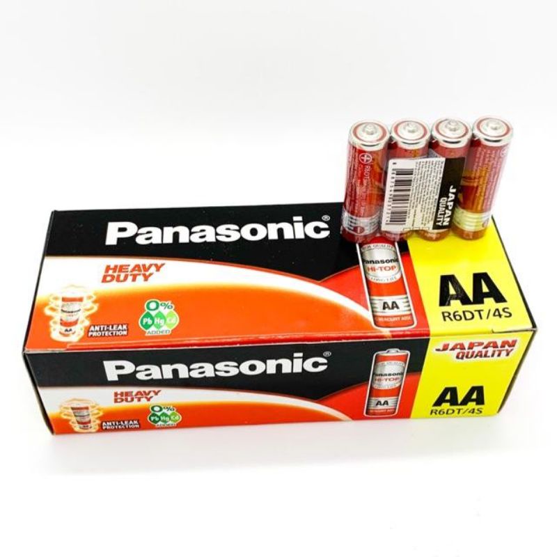 16 viên Pin tiểu đỏ AA Panasonic (pin khô) R6DT/4S hàng nhập khẩu indonesia (hàng có sẵn)