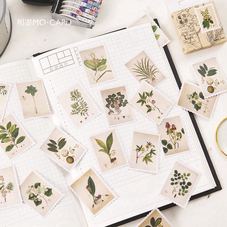 Sticker dán 45 miếng dán đủ phong cách trang trí sổ tay, bullet journal