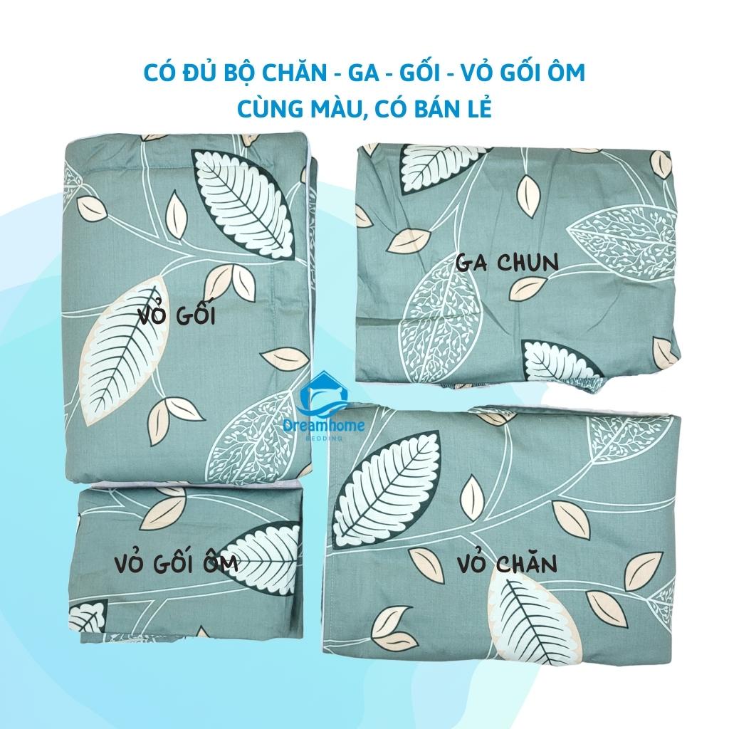 Bộ ga gối cotton 100% Dreamhome Ga trải giường bo chun đủ size đệm 1m6 1m8, vỏ gối 45x65 lót bông dày dặn | BigBuy360 - bigbuy360.vn