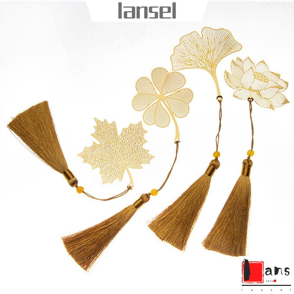 Kẹp đánh dấu trang sách hình chiếc lá bằng kim loại dễ thương đẹp mắt