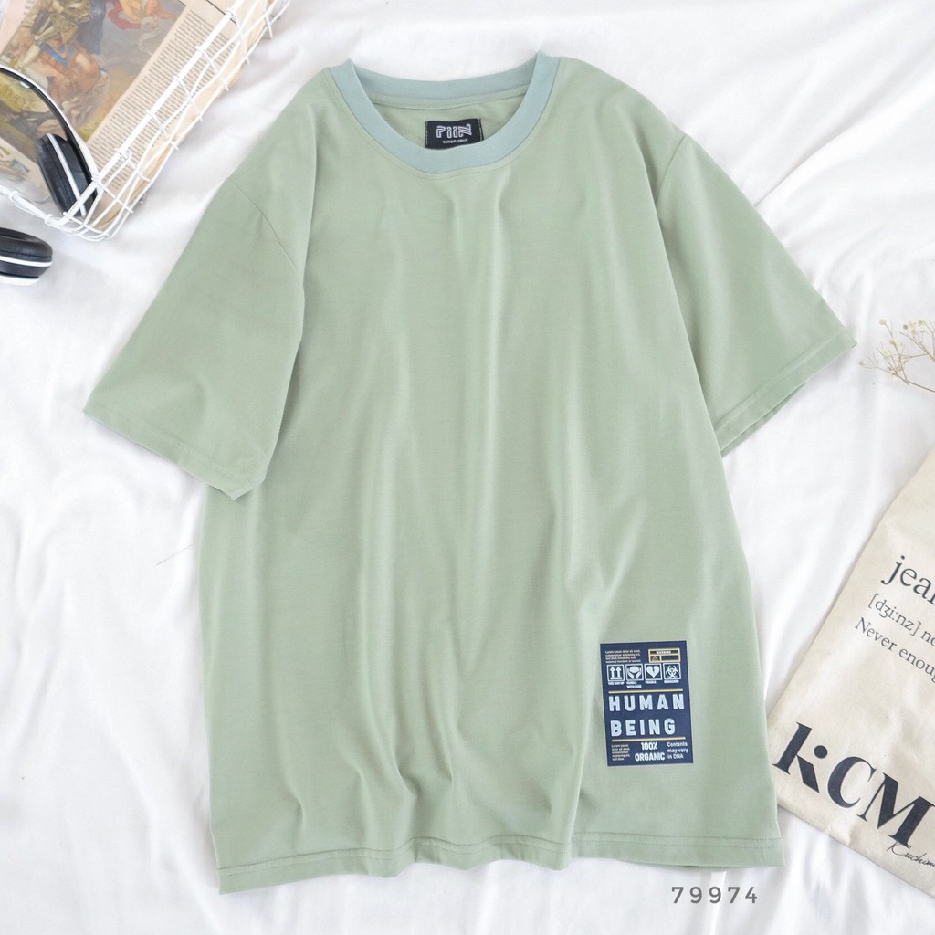 [Mã WASKT304 giảm 15% tối đa 30K đơn 99K] Áo thun tay lỡ HUMAN BEING form rộng unisex basic - Made by Fiin | BigBuy360 - bigbuy360.vn