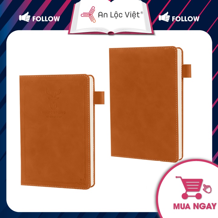 Sổ Tay Ghi Chép A5 Bìa Da In Logo Đầu Hươu GB25-13  Nhiều Màu Lựa Chọn