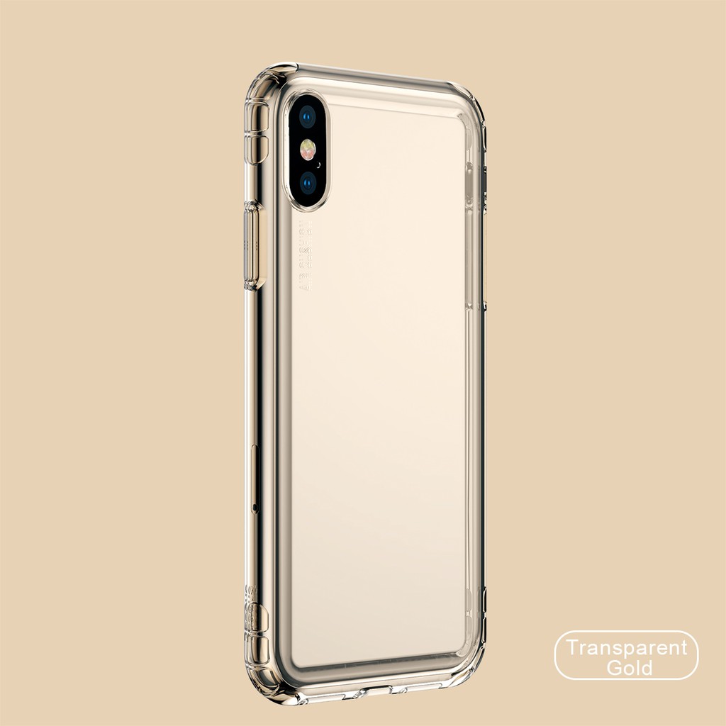 Ốp điện thoại TPU hiệu Baseus chống bụi có túi khí an toàn dành cho iPhone X / X 5.8 inch