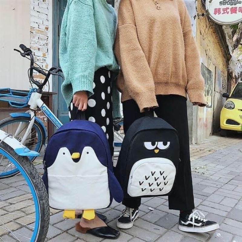 Balo vải cute hình thú - Vừa laptop siêu rộng rãi