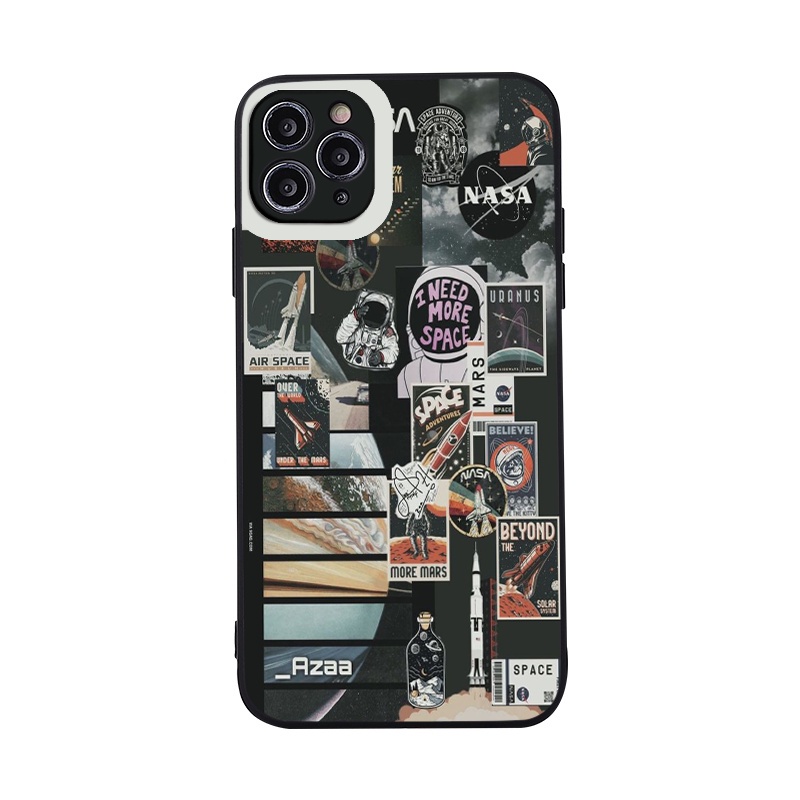 Ốp lưng iphone phi hành gia viền vuông bảo vệ camera ốp iphone6/6plus/6s/6splus/7/7plus/8/8plus/x/xr/xs/11/12/13/pro/ma