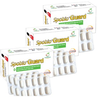 combo 3 hôp sản phẩm Spobio Guard bào tử lợi khuẩn cho người bị bệnh đại tràng, bênh đường ruột mãn tính