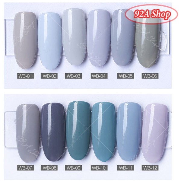 SƠN MÓNG TAY CHE GEL TÔNG XANH XÁM SÁNG BÓNG BỀN ĐẸP MS-WB