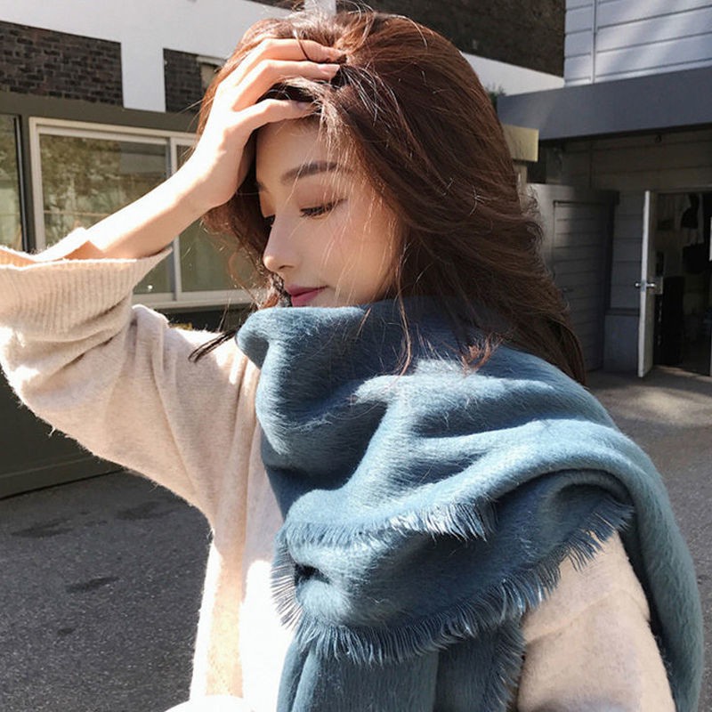 Khăn quàng cổ nam nữ mùa đông chất liệu len cashmere cao cấp phong cách hàn quốc; K09 - BONMIE