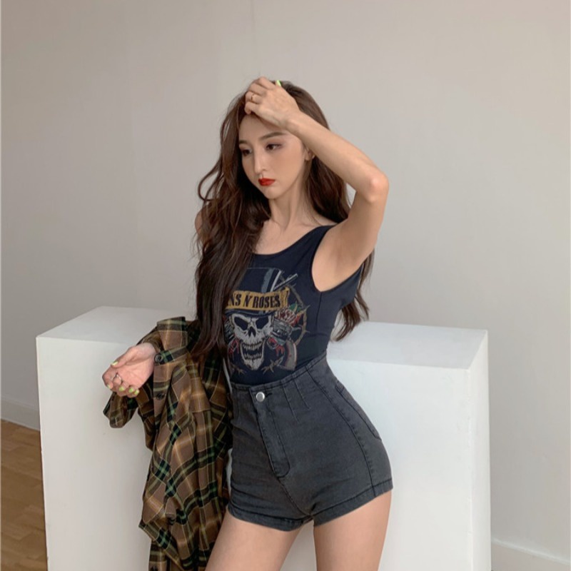 DUNEA Quần Jean Đen Ống Rộng Lưng Cao Tôn Dáng Quyến Rũ Thời Trang Cho Nữ