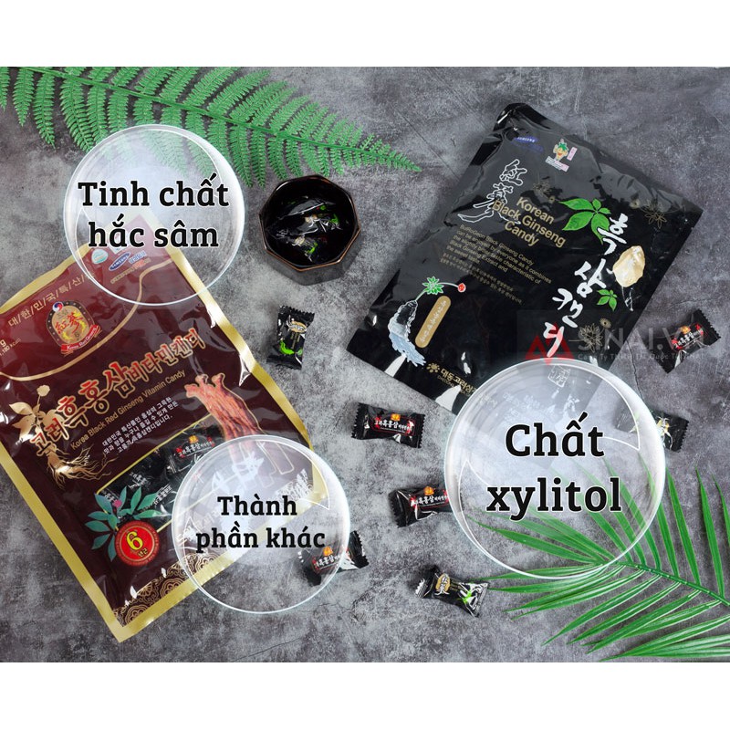 KẸO HẮC SÂM HÀN QUỐC Bịch 300G -RẤT TỐT CHO SỨC KHỎE-kẹo sâm