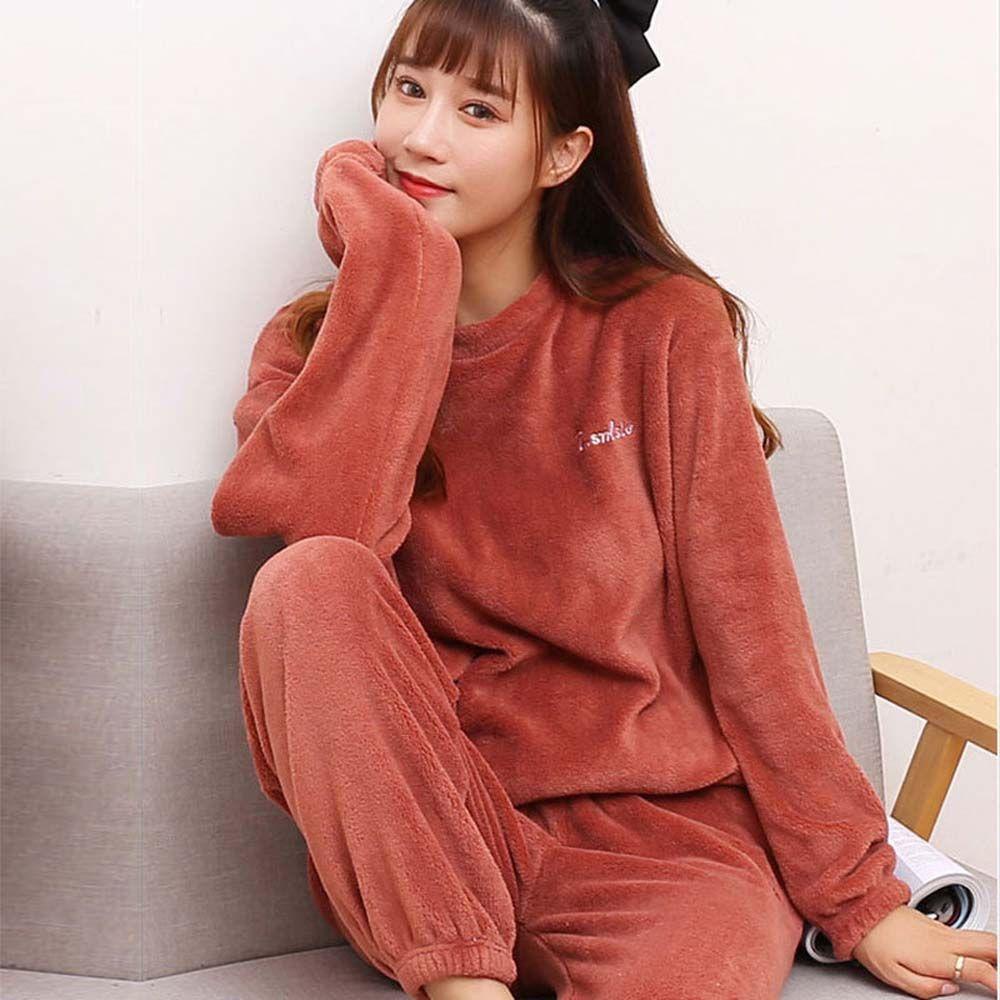 OCEANMAP Bộ Đồ Ngủ Màu Sắc Đơn Giản Dáng Suông Thời Trang Thu Đông Hàn Quốc Cho Nam