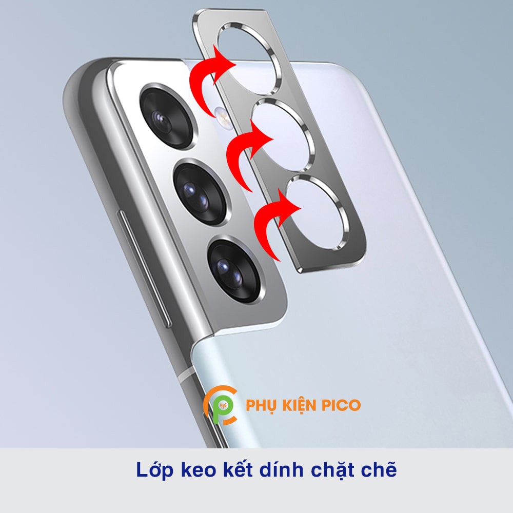 Dán camera Samsung S21 khung kim loại bảo vệ an toàn camera sau - Ốp viền camera Samsung Galaxy S21