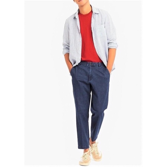 Quần jeans nam dáng ngắn Uni cắt tag xuất khẩu