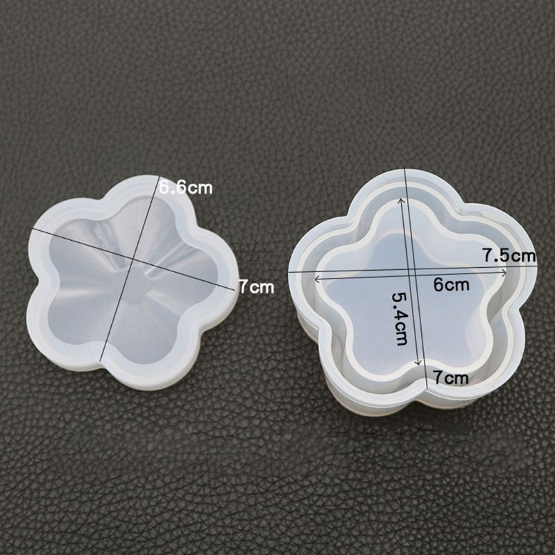 Khuôn Silicone Tạo Hình Làm Hộp Đựng Đồ Hình Lục Giác / Vuông / Tròn / Pha Lê Epoxy Uv Diy
