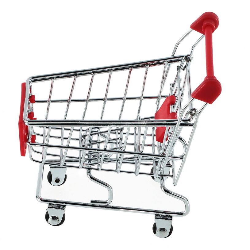 Xe đẩy siêu thị mini bằng thép không gỉ tiện dụng