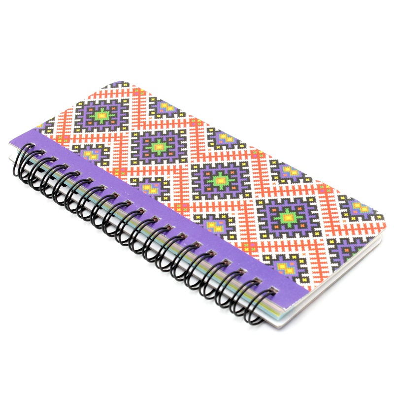 Sổ Tay Lò Xo Kẻ Ngang Daily Pattern 1 Khai Trí Stationery - Gáy Tím