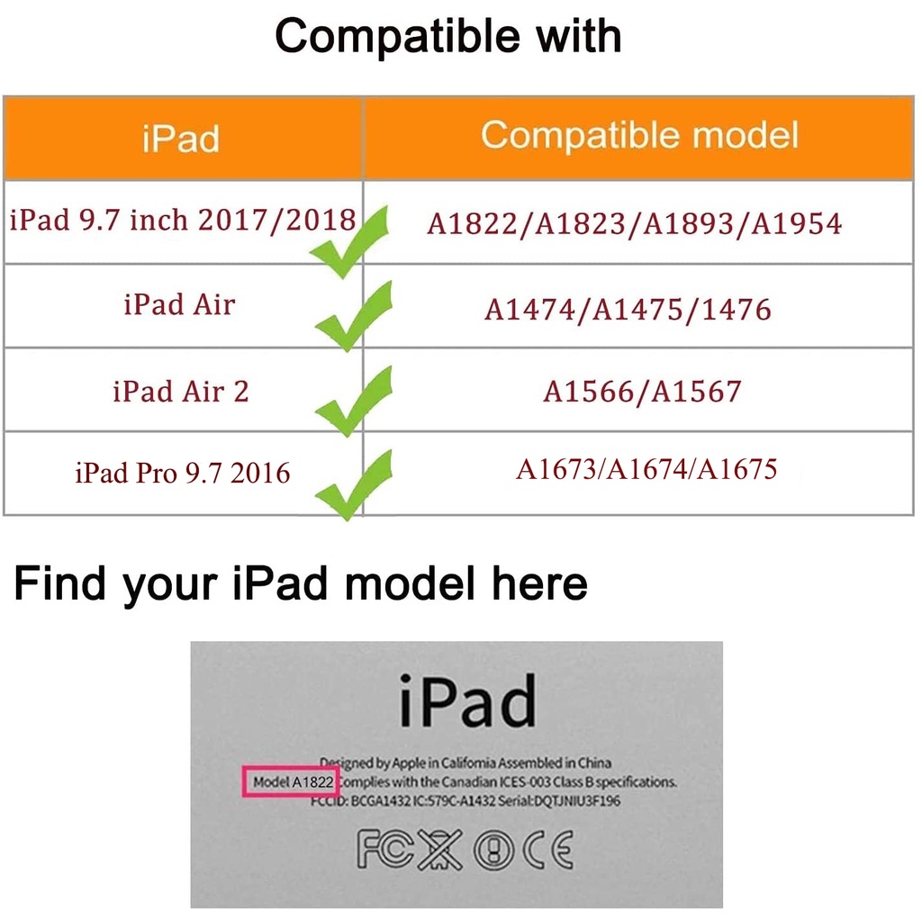 Bao da TPU KAKU iPad Air/ Air2/ Pro 9.7/ Gen 5/ Gen 6  Nắp Gập Vải Hỗ Trợ Sleep Wake