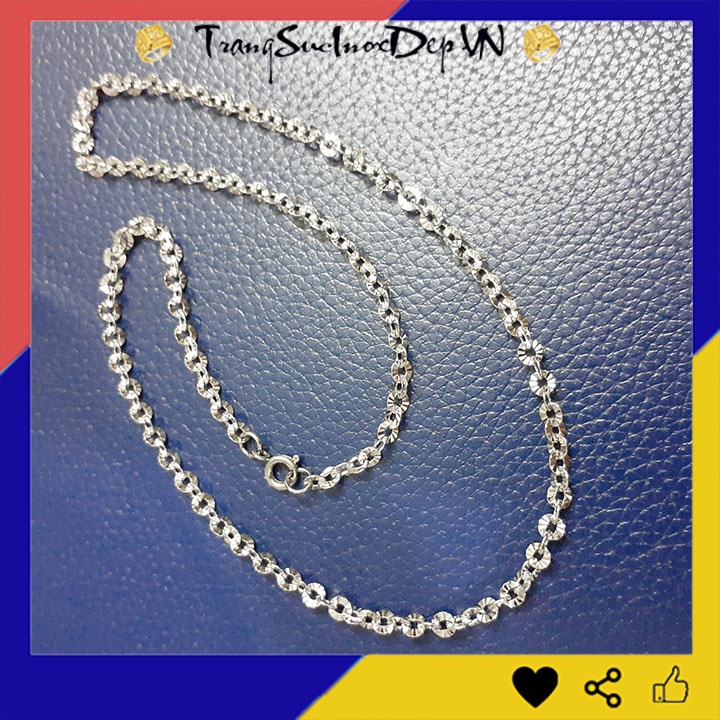 Dây chuyền nữ inox kiểu chữ cong chạm chiếu lấp lánh khóa Xịn sáng đẹp không đen, dễ phối đồ