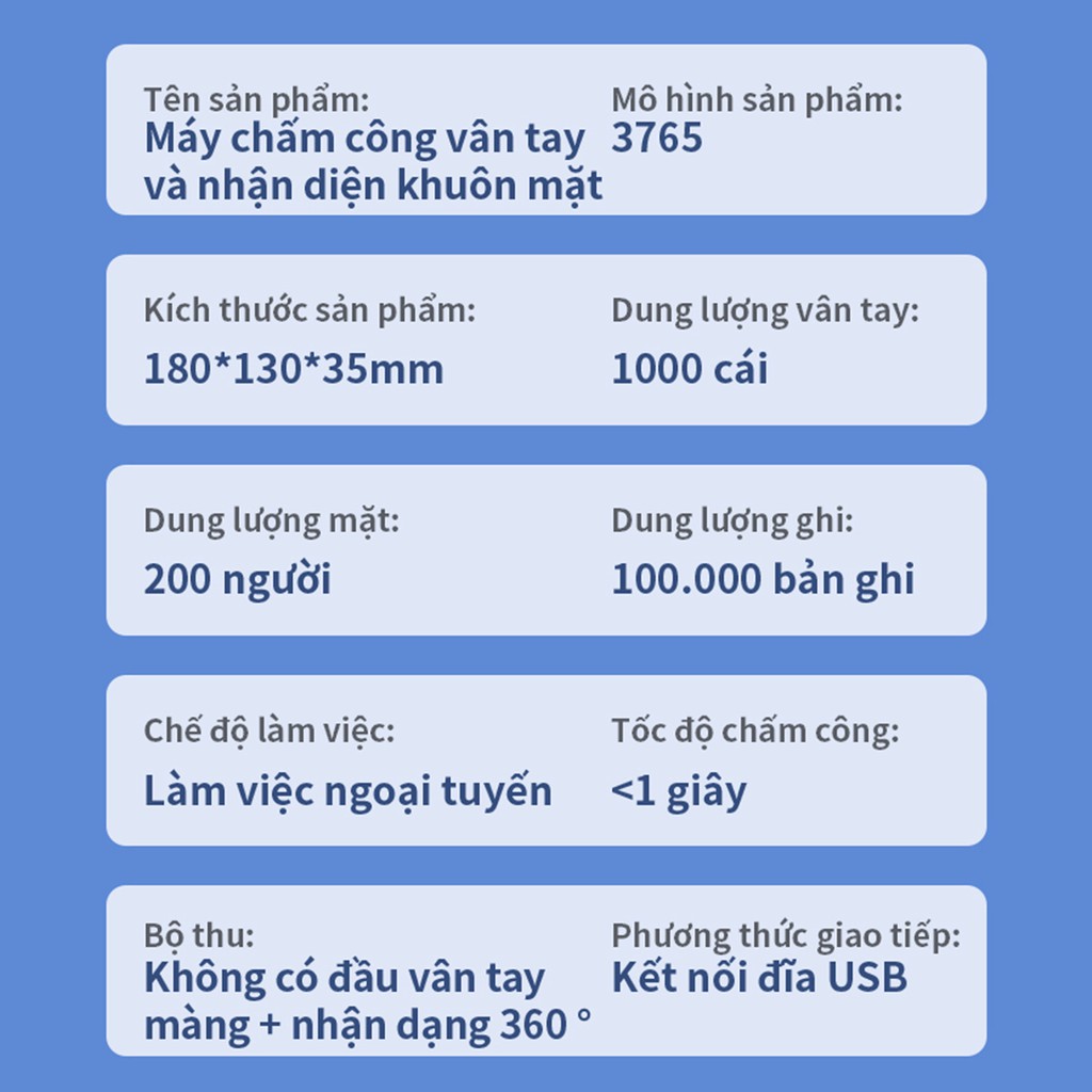 Máy Chấm Công Quét Vân Tay Và Nhận Dạng Khuôn Mặt Deli - Màn Hình 2.8inch, Cổng Kết Nối USB - Nhiều Ngôn Ngữ - E3765