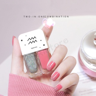 [Hàng mới về] Bộ 2 lọ sơn móng tay họa tiết 12 chòm sao độc đáo tiện dụng