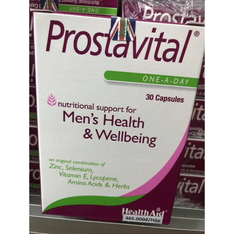 viên uống hỗ trợ giảm nguy cơ phì đại tiền liệt tuyến lành tính Prostavital capsules healthaid (made in anh) health aid