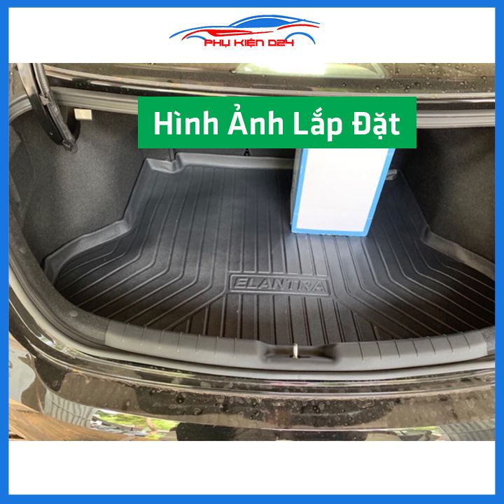 Thảm nhựa lót cốp Elantra 2016-2017-2018-2019-2020-2021-2022 nhựa dẻo dày dặn đàn hồi tốt