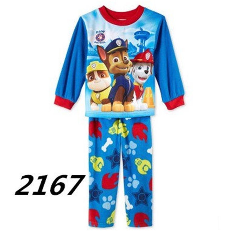 Bộ đồ ngủ dài tay in hình hổ / chuột Mickey cho bé trai từ 1-7 tuổi