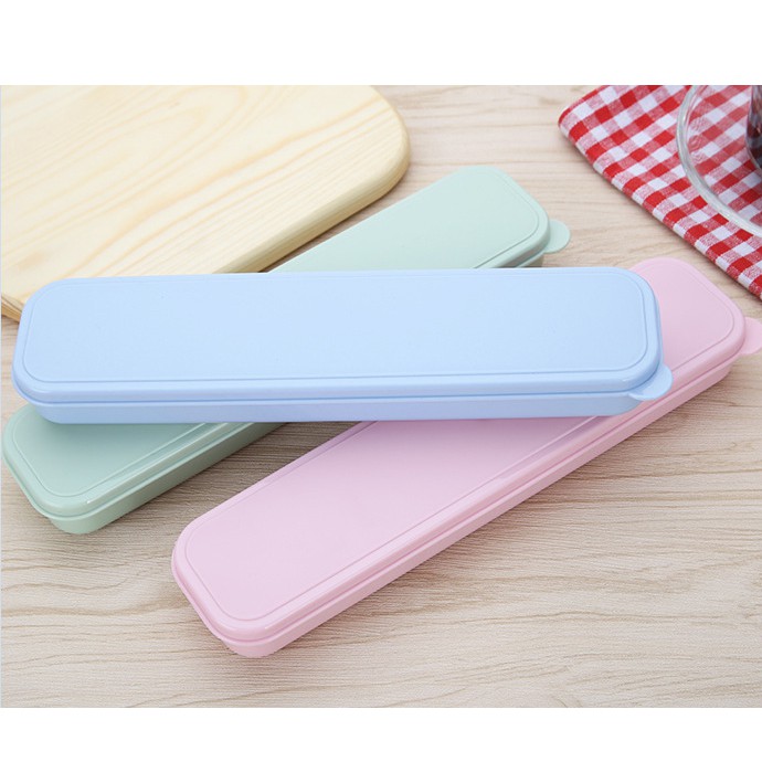 Hộp Nhựa đựng muỗng đũa vệ sinh du lịch / văn phòng tiện dụng (Không Bao Gồm Muỗng Đũa) #C420
