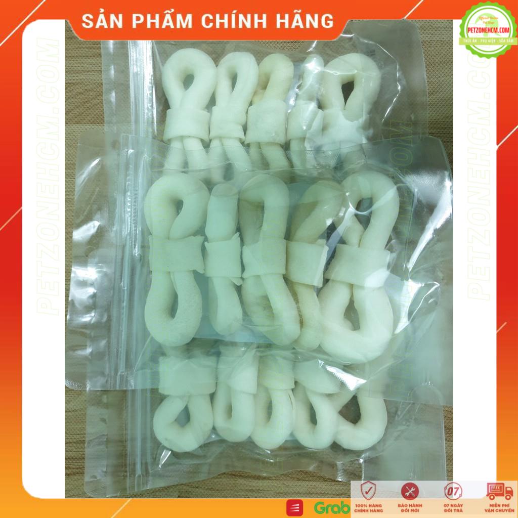 Xương đồ ăn da bò và sữa  FREESHIP  THT - 608 | gói 5 cây | Pet Snack bánh thưởng xương gậm sạch răng bò cho chó