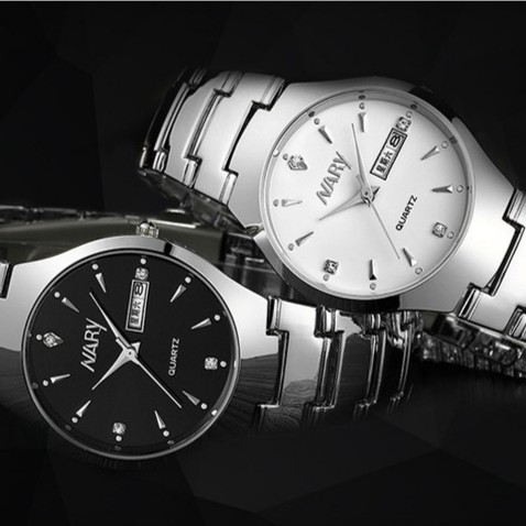 Đồng hồ nữ/nam Nary 2 lịch chống nước dây thép không rỉ SP751 (Nhiều màu) | BigBuy360 - bigbuy360.vn