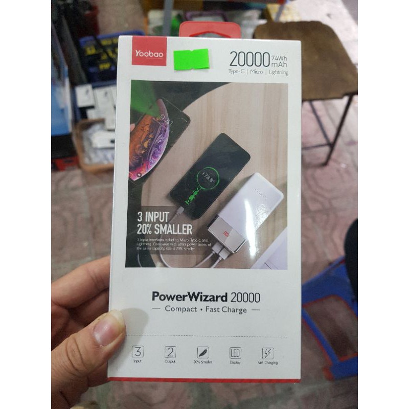 Pin sạc dự phòng 20000mah Yoobao P20w