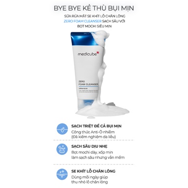 Set Medicube Zero thu nhỏ lỗ chân lông 4 bước