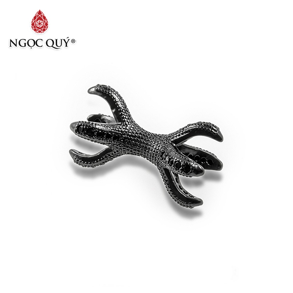 Charm si đính đá xỏ hạt 2 đầu - NQ Jewelry