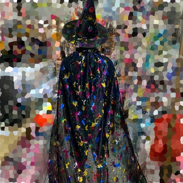 Áo Choàng và nón phù thuỷ trang phục Halloween 140cm