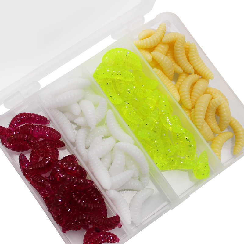 Set 100 Hạt Bắp Giả Mềm Làm Mồi Câu Cá 2cm 0.5g
