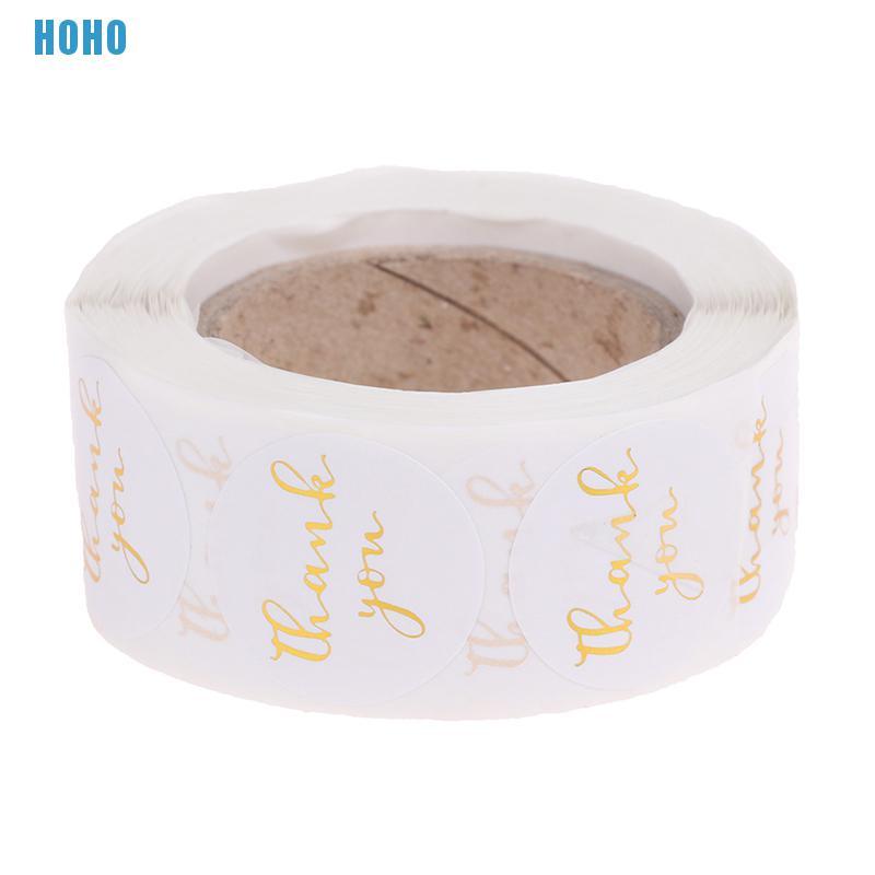 Cuộn 500 Miếng Dán Tròn Chữ Thank You Độc Đáo Trang Trí Sổ Tay