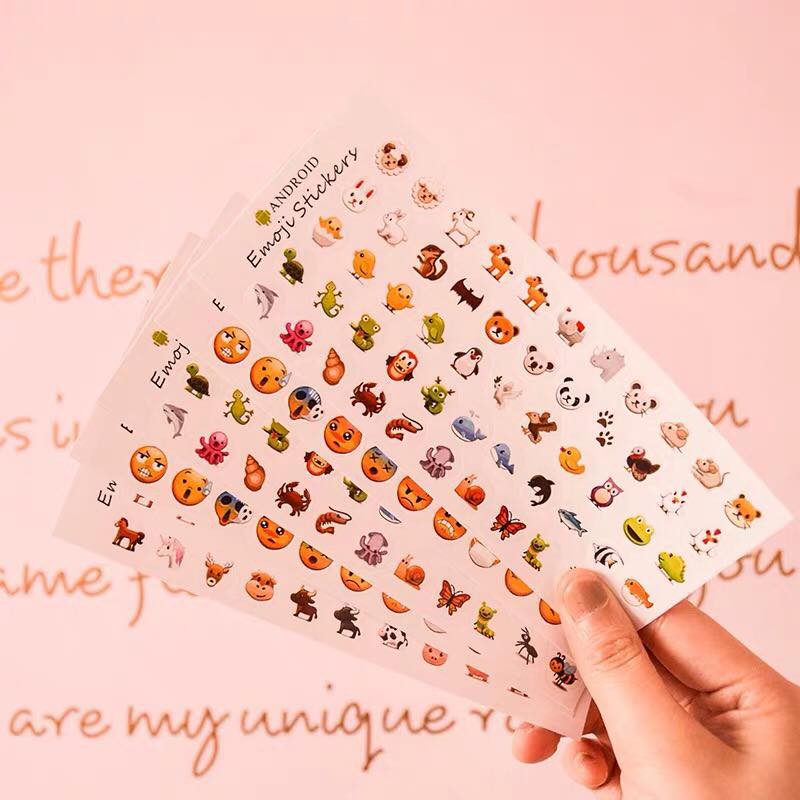 Set 12 tấm sticker Icon biểu cảm Pison dễ thương, hình dán cute đáng yêu - PVN1736 - 1 bộ