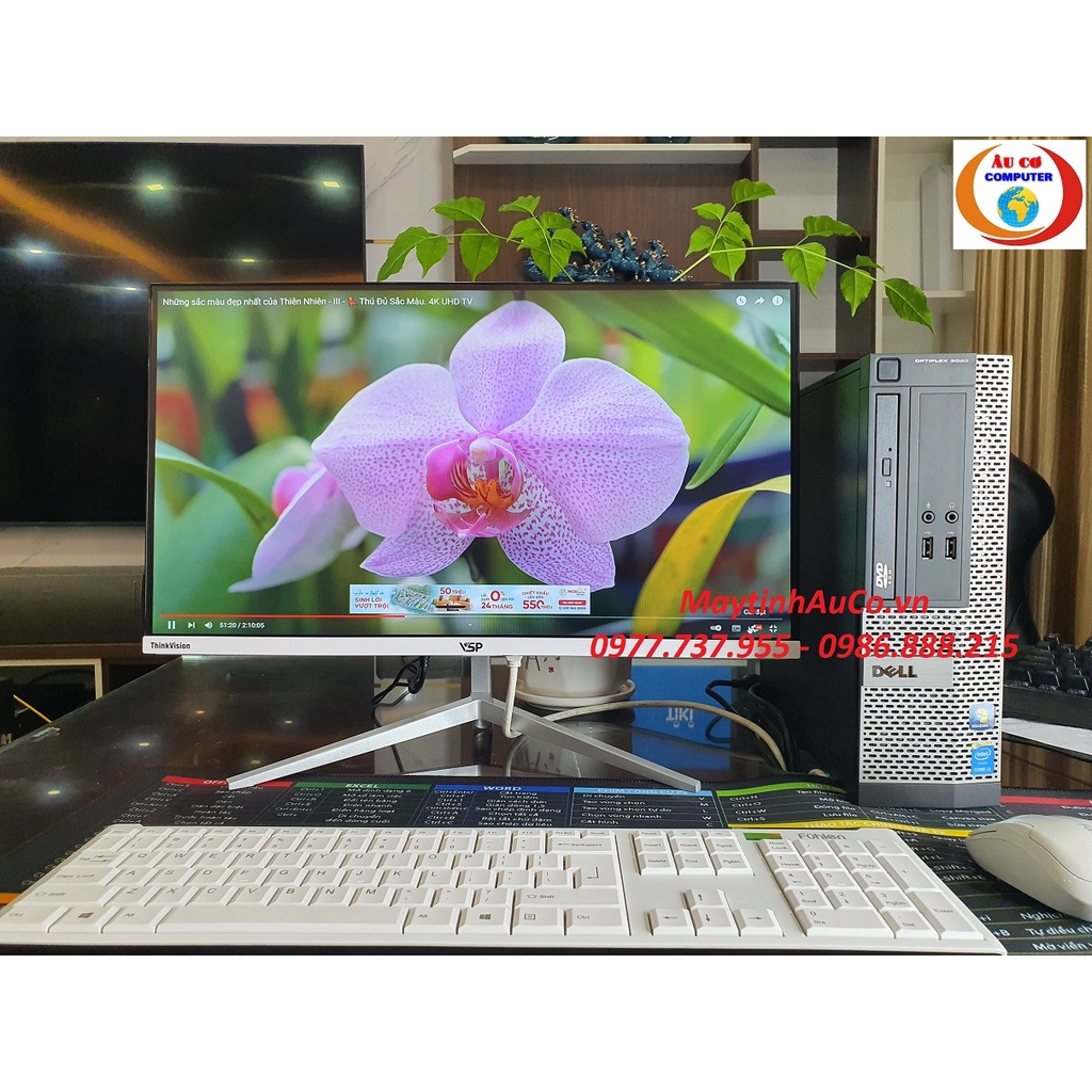 Bộ máy tính Để bàn Dell Core i7 - i5 - i3 Ram 8Gb/16Gb SSD 120GB Vàn Màn hình Full Viền VSP 22 inch - Tặng bàn phím chuộ