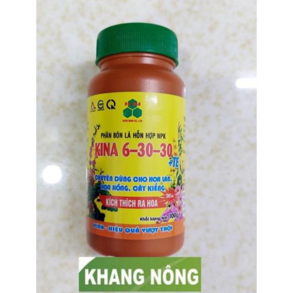 Phân Bón Lá NPK KINA 6-30-30 + TE hũ 100gr
