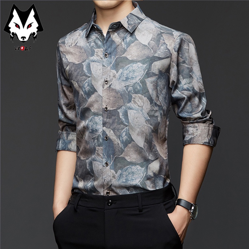 Áo sơ mi dài tay với 2 màu tùy chọn cho nam