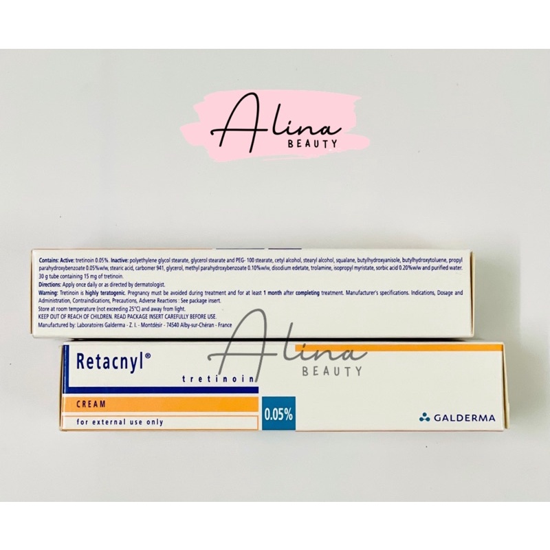 Tretinoin Retacnyl Cream 0.025%/0.05% kem dưỡng chống lão hoá, giảm mụn, trẻ hóa da 30g