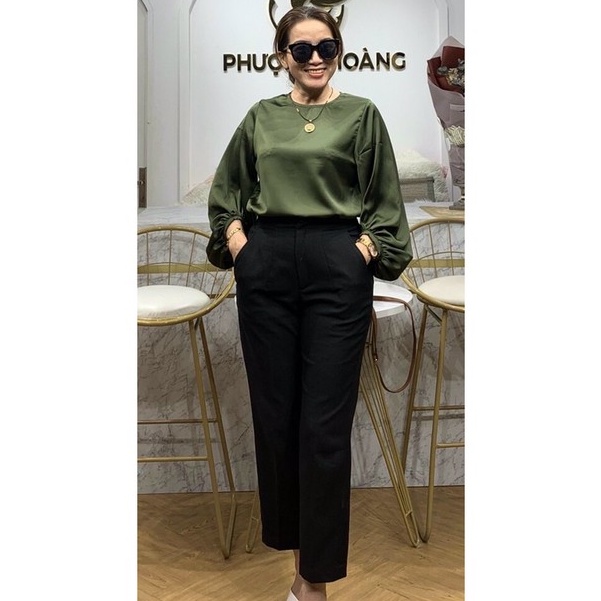 Áo Kiểu Nữ Chất Phi Lụa Hàn Cao Cấp Free Size 53-68Kg