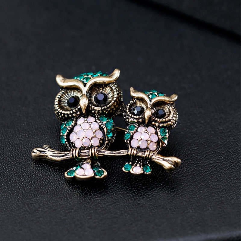 Ghim Cài Áo Hình Cú Mèo Phong Cách retro Hàn Quốc