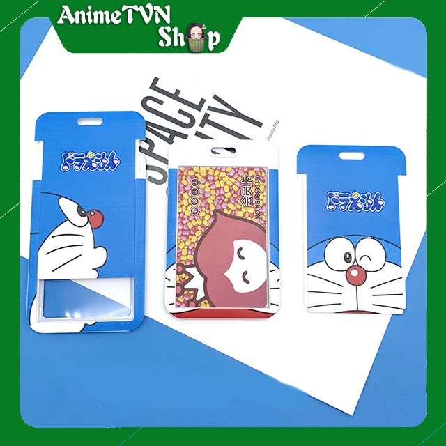 Dây Đeo Thẻ Học Sinh, Sinh Viên, Móc khóa Thẻ tên Đựng thẻ ATM, và các loại Card khác in hình Anime Manga Doraemon